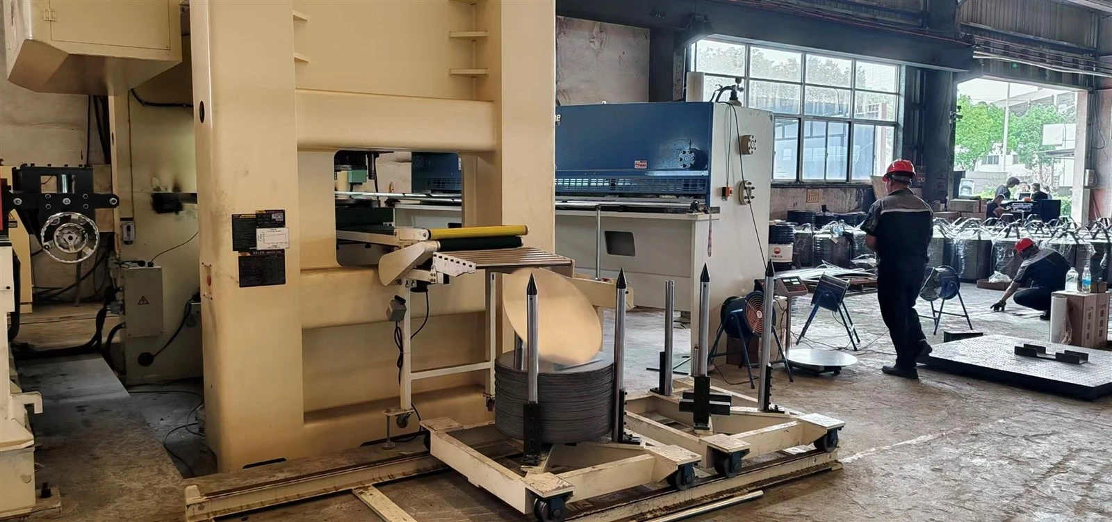 Steel disc in production